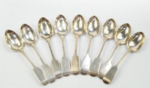 A set of five Victorian silver teaspoons