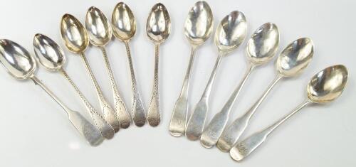 A set of eleven Victorian silver teaspoons