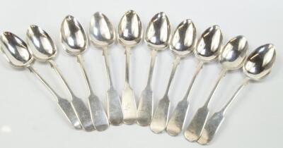 To GR270716. A set of nine Aberdeen silver teaspoons