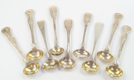 A set of four Victorian silver mustard spoons