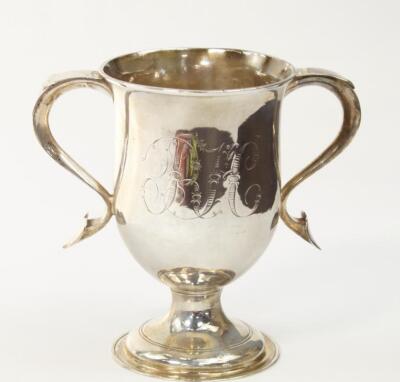 A George III silver twin handle trophy