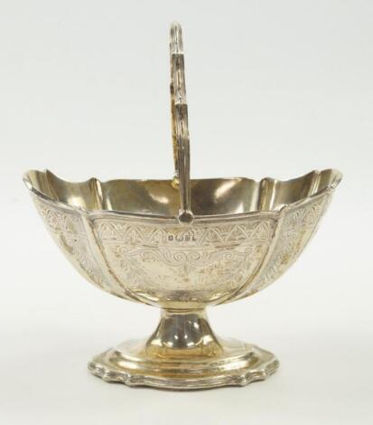 A Victorian silver basket