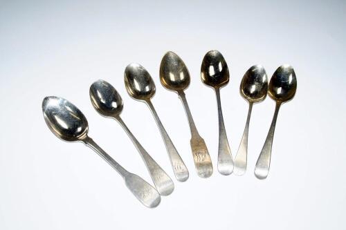 George III silver dessert spoons