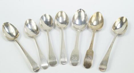 A set of four Victorian silver dessert spoons