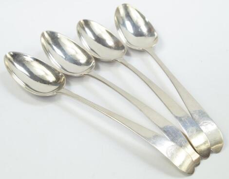 A pair of George III Irish silver table spoons