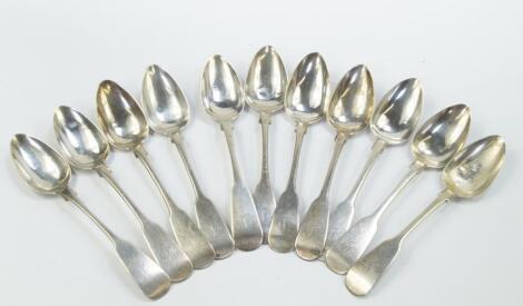 A set of eleven William IV silver teaspoons