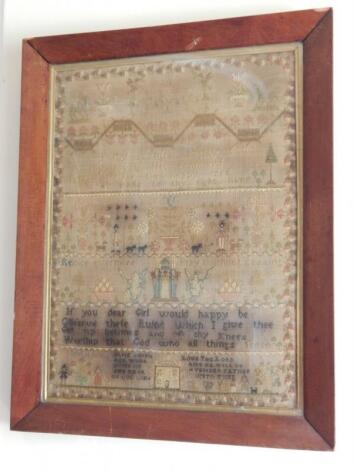 A George IV pictorial and motto sampler