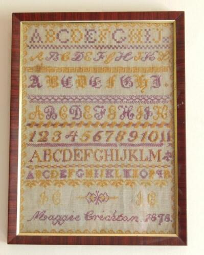 A Victorian alphabetic and numeric sampler