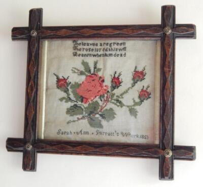 A Victorian pictorial and motto sampler