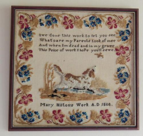 A Victorian pictorial and motto sampler