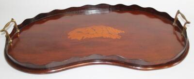 A Sheraton revival mahogany serving tray