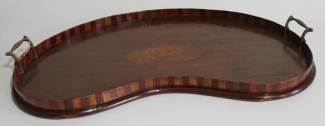 A Sheraton revival mahogany serving tray