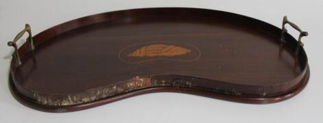 A Sheraton revival mahogany serving tray