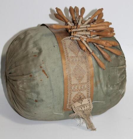 An early Victorian lacemaker's cushion