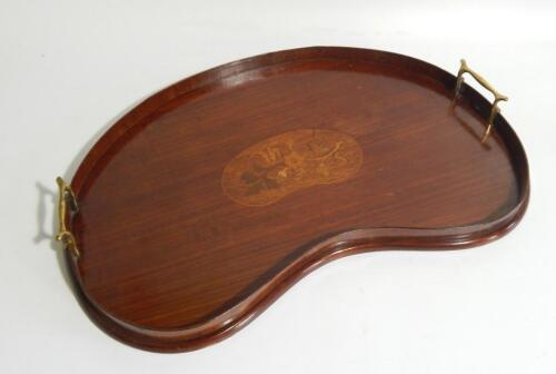 A Sheraton revival mahogany serving tray