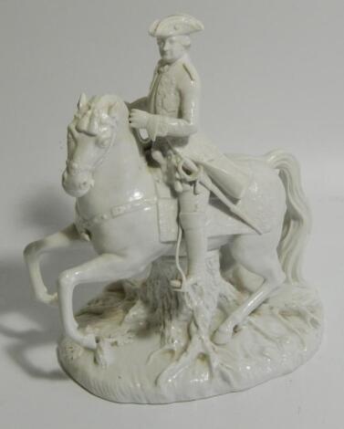 A 19thC salt glazed figure of the Duke of Marlborough