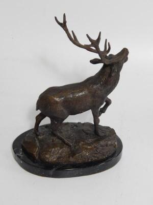 A bronze model of a stag - 2