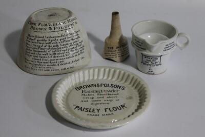 Various Brown and Polson's pottery kitchenalia