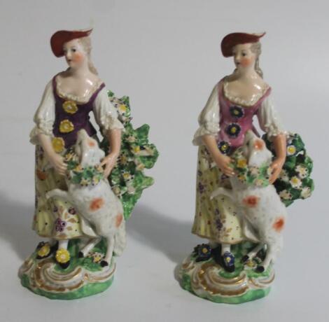 Two early 19thC Derby porcelain figures