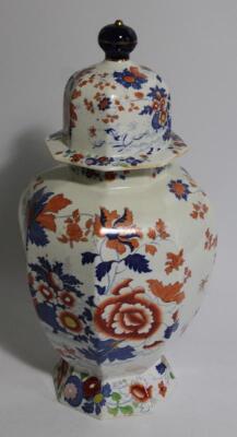 A 19thC Mason's Ironstone jar and cover