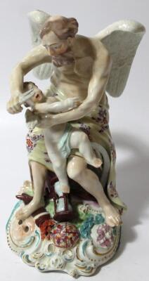 A late 18thC English porcelain figure group