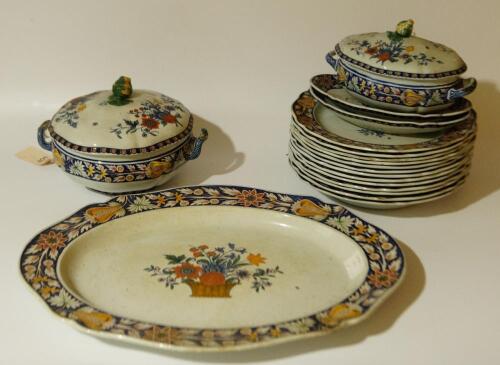 A Wedgwood Poterat pattern part dinner service