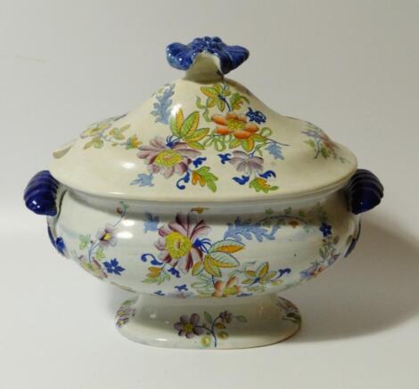 A 19thC Staffordshire Genuine Opaque China sauce tureen