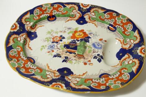 A 19thC Ironstone china turkey dish