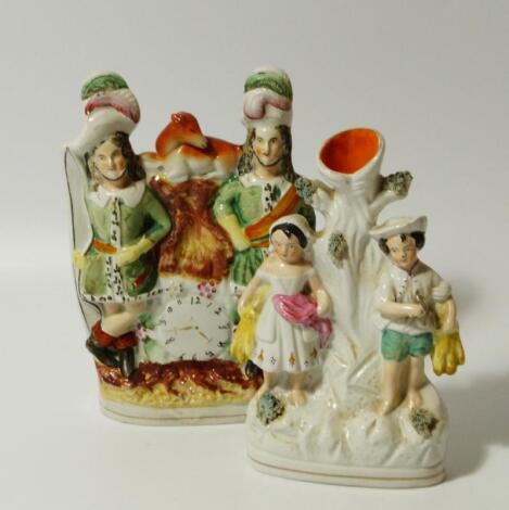 Two 19thC Staffordshire flatback figures