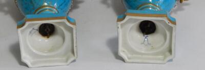 A pair of 18thC Sevres porcelain vases - 3