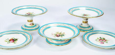 A late 19thC Minton dessert service