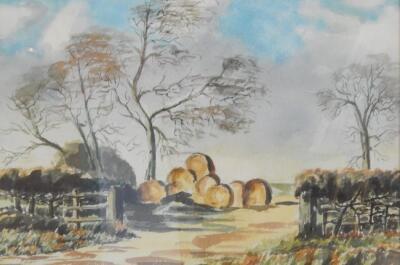 John Bartram (20thC). Straw bales - 2