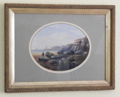 To Dunston House LF310816. Albert Edward Bowers (19thC). Country landscape with sheep