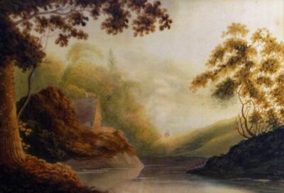 19thC British School. River landscape - 2