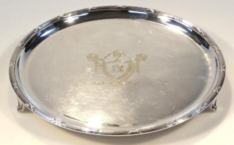 An early 20thC silver plated salver