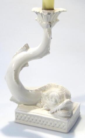 A Regency style Rita Dal Pra Italian candlestick in the form of a serpent