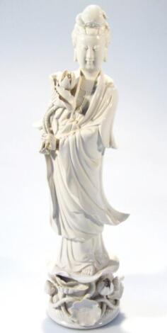 A 20thC blanc de chine figure