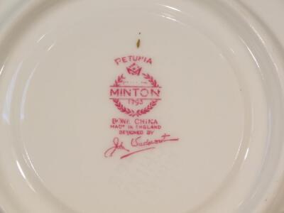 A 20thC Minton Petunia pattern part service - 3