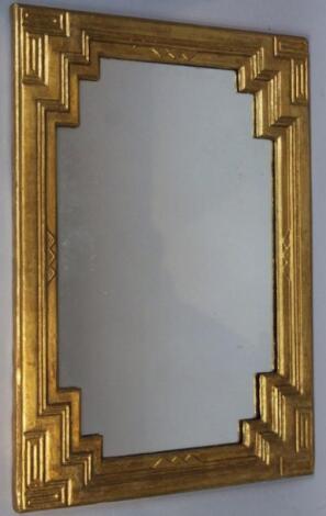 A gilt wood mirror