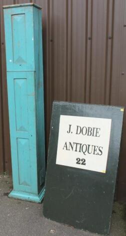 A 19thC painted pine cabinet