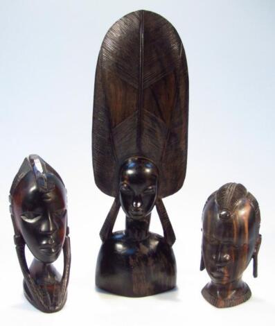 An African tribal hardwood figure of a lady