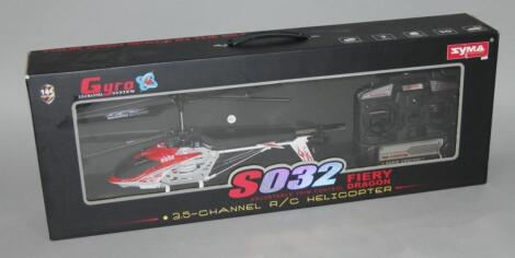 A Gyro 3.5 Channel System S032 Firey Dragon R/C helicopter