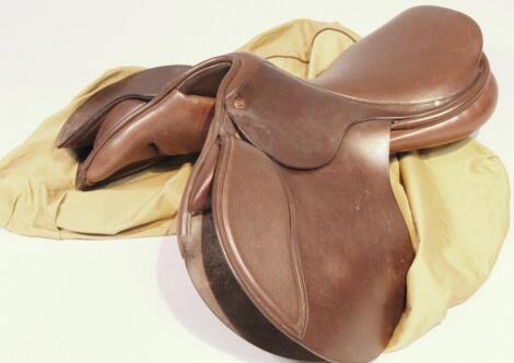 A Lauriche general purpose leather horse saddle