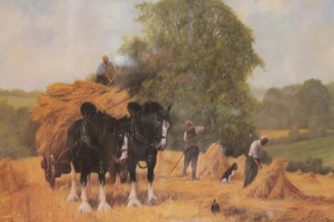 John Trickett (20thC). Traditional hay gathering