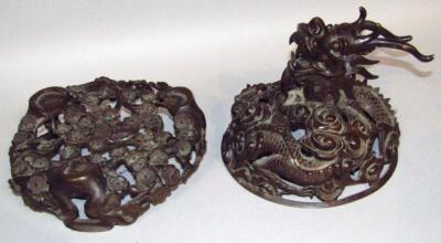 A pair of Chinese bronze censers - 5