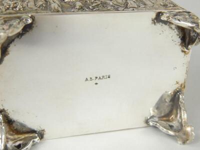 A late 19thC French silver plated casket - 4