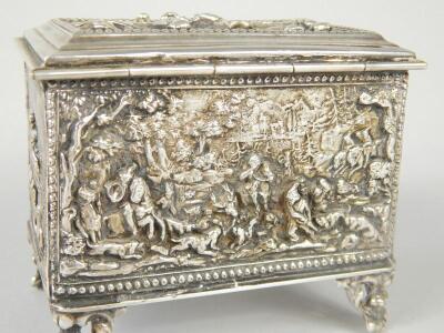 A late 19thC French silver plated casket - 5