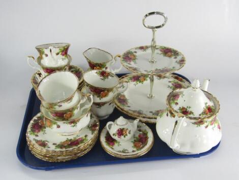 A Royal Albert porcelain part tea service