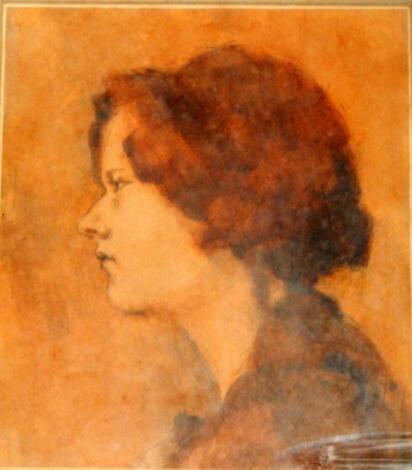 John Newberry. Shoulder length portrait of a lady