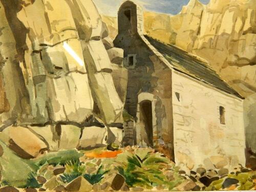 W C Wildish FRSA (1910-79). A building in a quarry